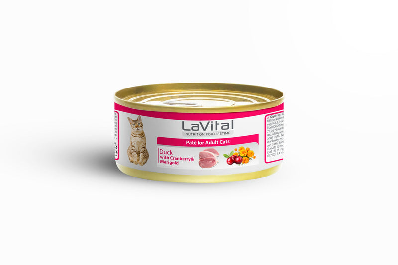 LaVital Duck, Cranberry & Marigold Adult Cat Wet Food 85GR